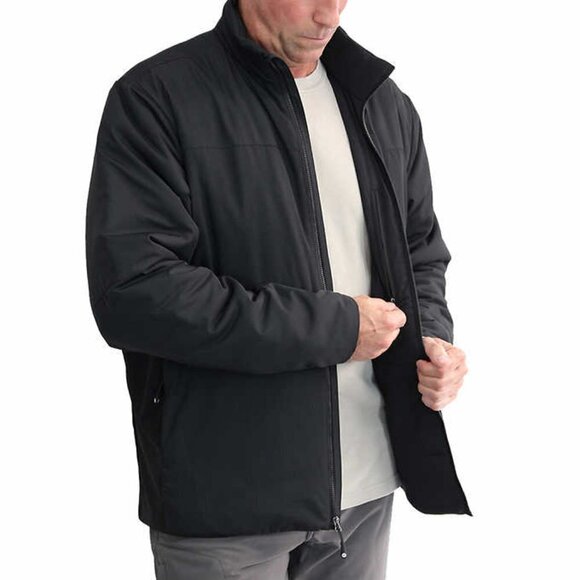Hi-Tec Dri Tec Men’s Jacket New Puffer Full zip Coat Large Black - Picture 3 of 15